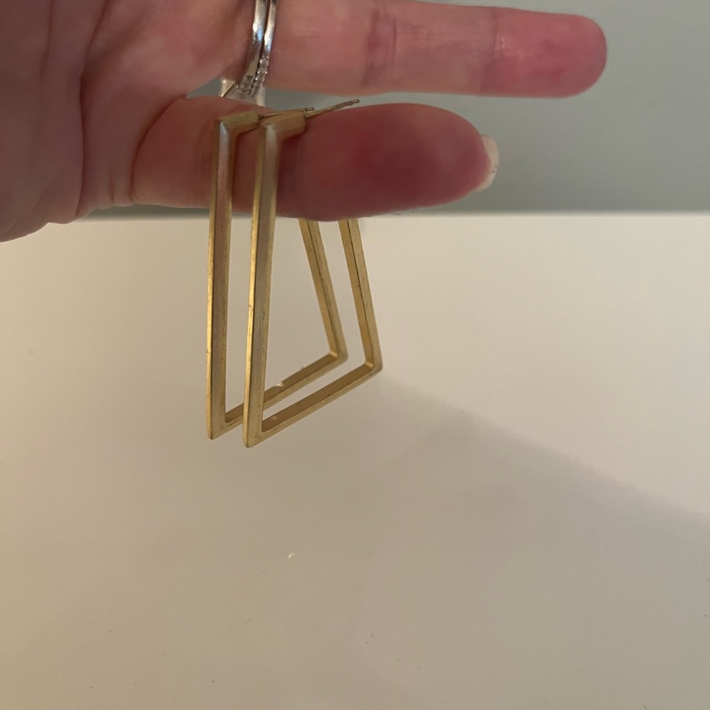Kendra Scott Gold Angular Earrings